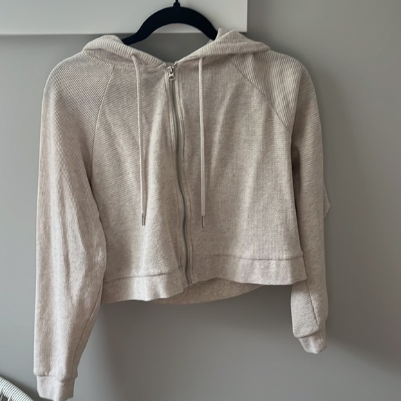 Dynamite beige waffle zip up - Picture 1 of 4
